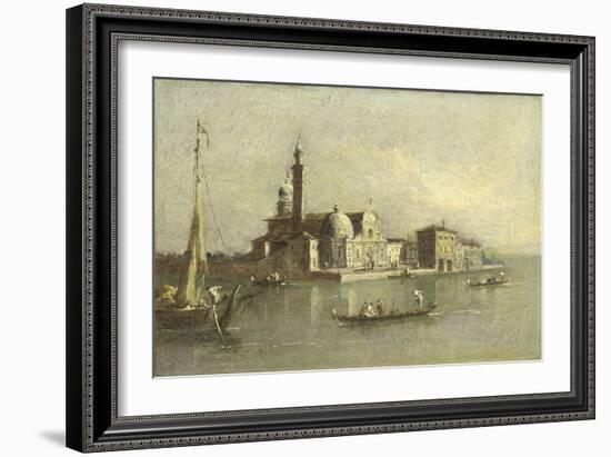 Isola Di San Michele in Venice-Giacomo Guardi-Framed Art Print