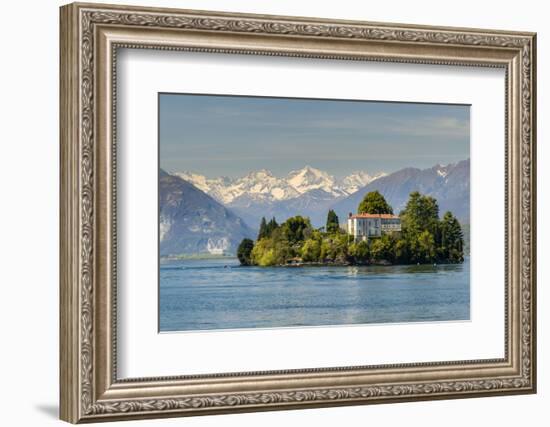 Isola Madre with Snowy Alps Behind, Lake Maggiore, Piedmont, Italy-Stefano Politi Markovina-Framed Photographic Print