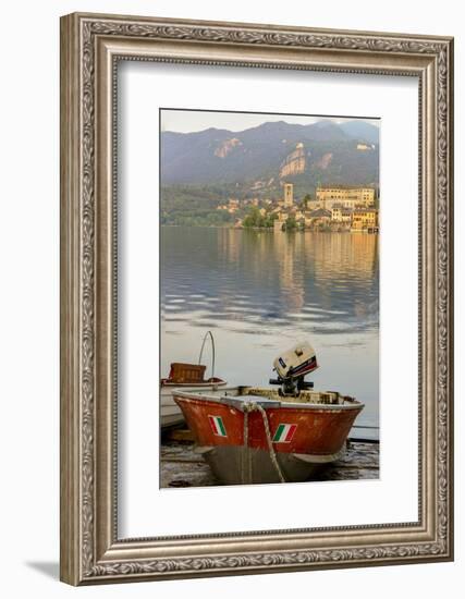 Isola San Giulio. San Giulio Island. Lake Orta. Piedmont, Italy-Tom Norring-Framed Photographic Print