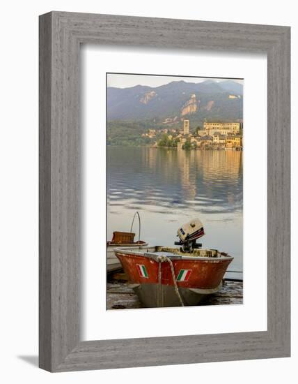 Isola San Giulio. San Giulio Island. Lake Orta. Piedmont, Italy-Tom Norring-Framed Photographic Print