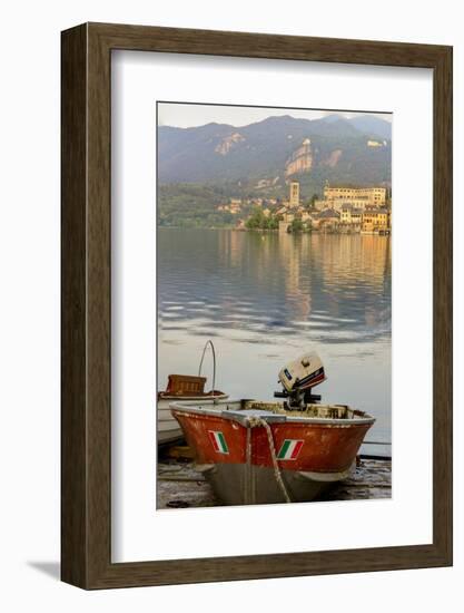 Isola San Giulio. San Giulio Island. Lake Orta. Piedmont, Italy-Tom Norring-Framed Photographic Print