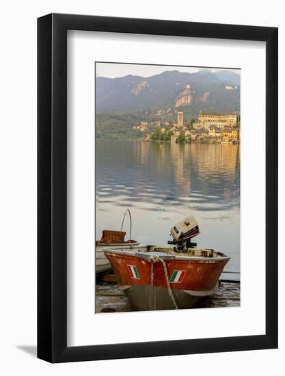 Isola San Giulio. San Giulio Island. Lake Orta. Piedmont, Italy-Tom Norring-Framed Photographic Print