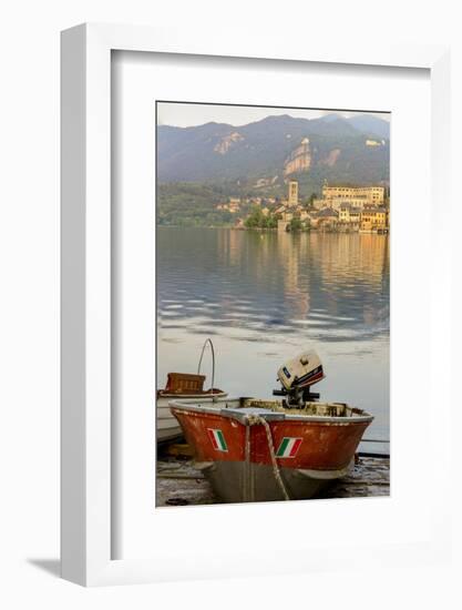 Isola San Giulio. San Giulio Island. Lake Orta. Piedmont, Italy-Tom Norring-Framed Photographic Print