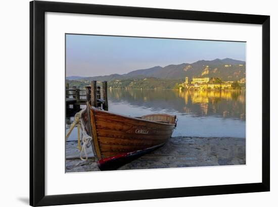 Isola San Giulio. San Giulio Island. Lake Orta. Piedmont, Italy-Tom Norring-Framed Photographic Print