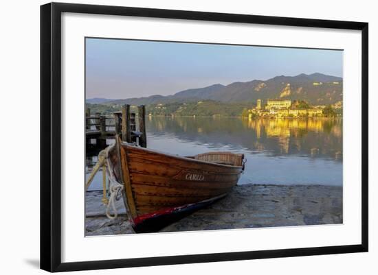 Isola San Giulio. San Giulio Island. Lake Orta. Piedmont, Italy-Tom Norring-Framed Photographic Print