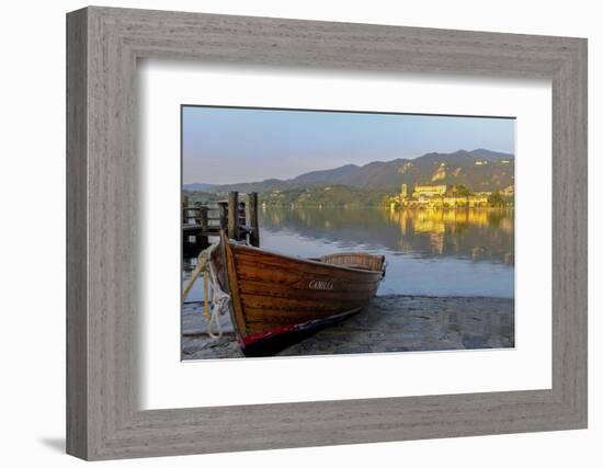 Isola San Giulio. San Giulio Island. Lake Orta. Piedmont, Italy-Tom Norring-Framed Photographic Print