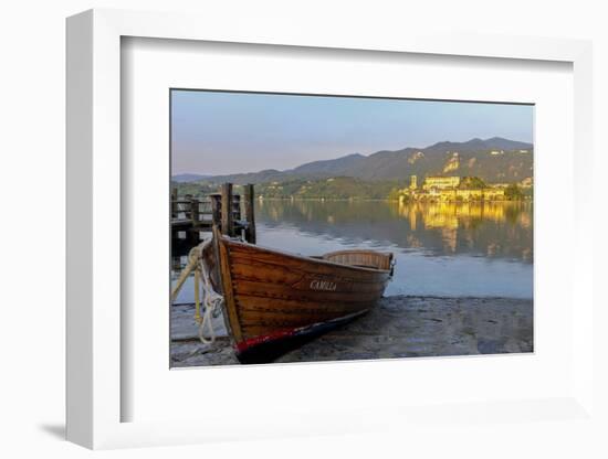 Isola San Giulio. San Giulio Island. Lake Orta. Piedmont, Italy-Tom Norring-Framed Photographic Print