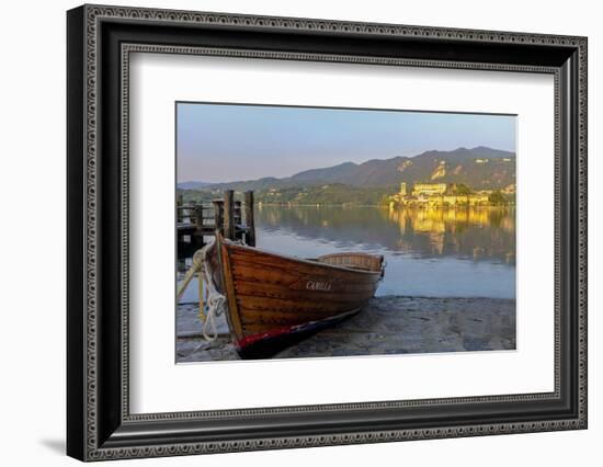 Isola San Giulio. San Giulio Island. Lake Orta. Piedmont, Italy-Tom Norring-Framed Photographic Print