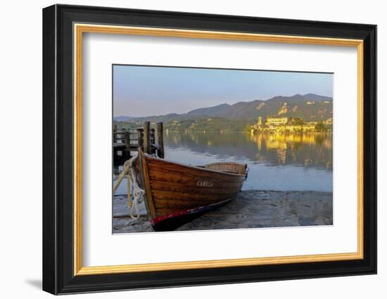 Isola San Giulio. San Giulio Island. Lake Orta. Piedmont, Italy-Tom Norring-Framed Photographic Print