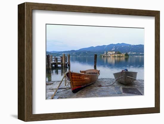 Isola San Giulio. San Giulio Island. Lake Orta. Piedmont, Italy-Tom Norring-Framed Photographic Print