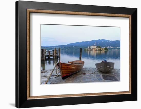 Isola San Giulio. San Giulio Island. Lake Orta. Piedmont, Italy-Tom Norring-Framed Photographic Print