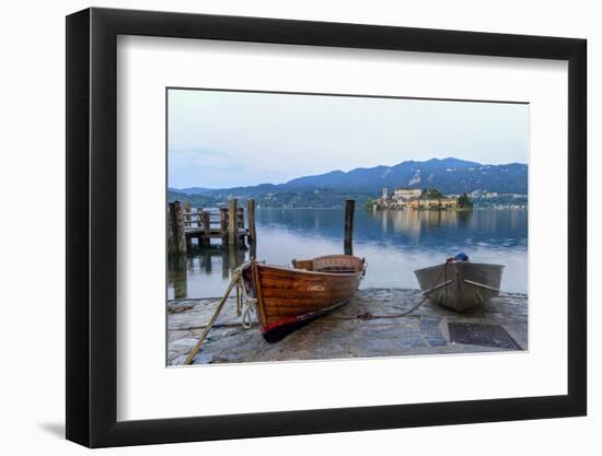 Isola San Giulio. San Giulio Island. Lake Orta. Piedmont, Italy-Tom Norring-Framed Photographic Print