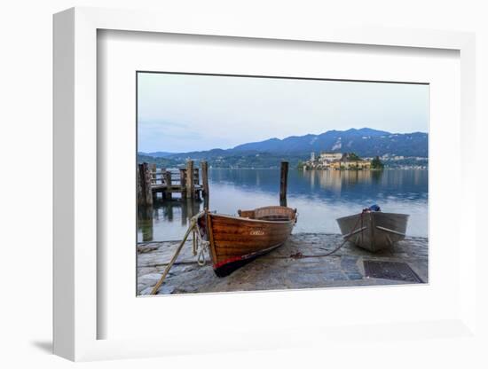 Isola San Giulio. San Giulio Island. Lake Orta. Piedmont, Italy-Tom Norring-Framed Photographic Print