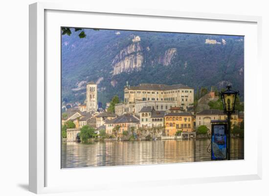 Isola San Giulio. San Giulio Island. Lake Orta. Piedmont, Italy-Tom Norring-Framed Photographic Print