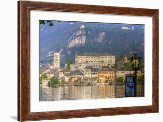 Isola San Giulio. San Giulio Island. Lake Orta. Piedmont, Italy-Tom Norring-Framed Photographic Print