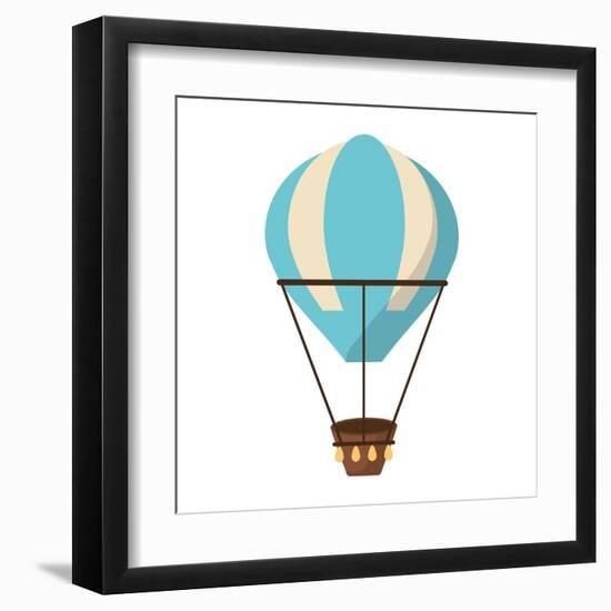 Isolated Hot Air Balloon Design-Jemastock-Framed Art Print