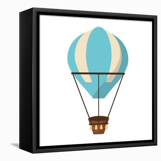 Isolated Hot Air Balloon Design-Jemastock-Framed Stretched Canvas