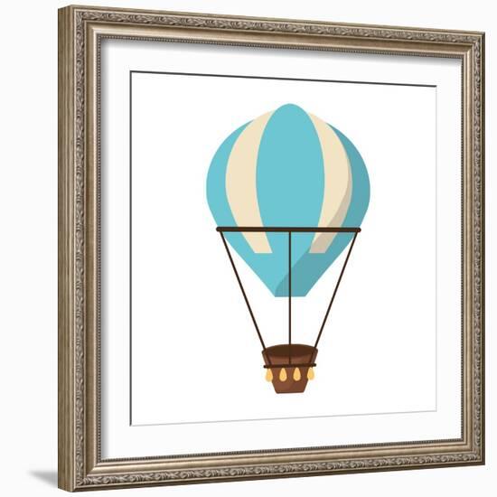 Isolated Hot Air Balloon Design-Jemastock-Framed Art Print