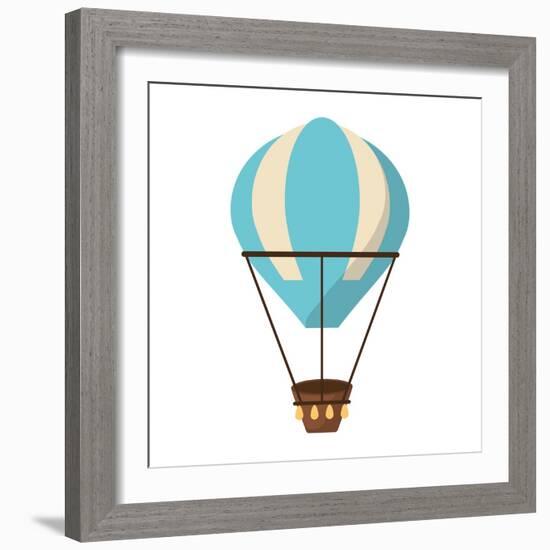 Isolated Hot Air Balloon Design-Jemastock-Framed Art Print