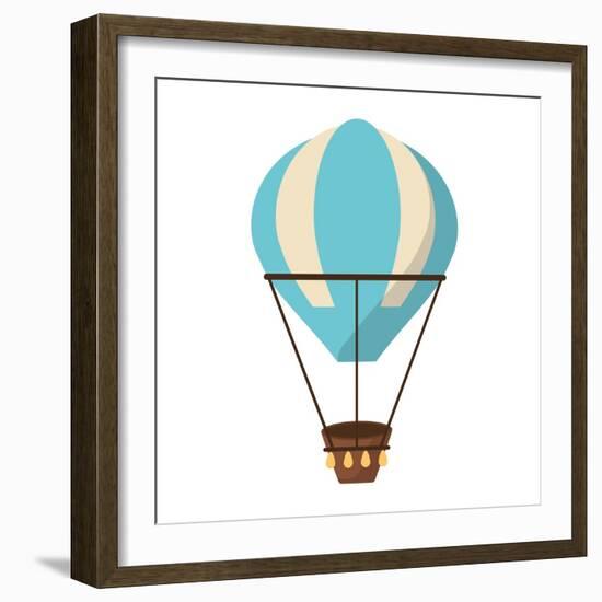 Isolated Hot Air Balloon Design-Jemastock-Framed Art Print