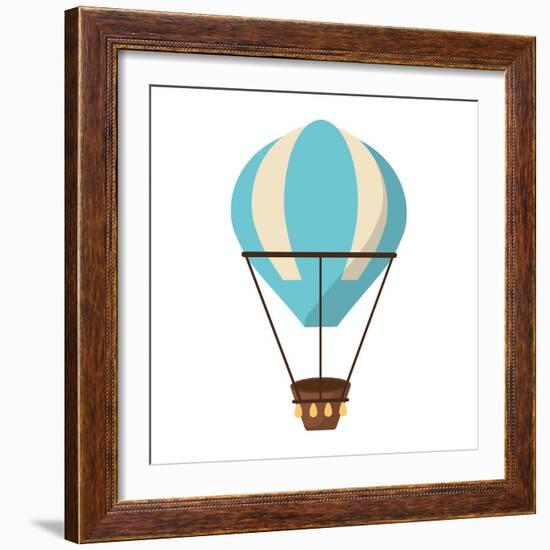 Isolated Hot Air Balloon Design-Jemastock-Framed Art Print