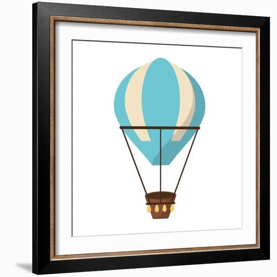 Isolated Hot Air Balloon Design-Jemastock-Framed Art Print