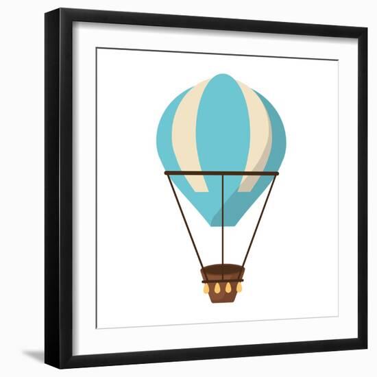 Isolated Hot Air Balloon Design-Jemastock-Framed Art Print