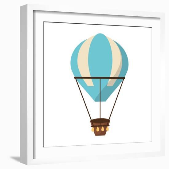 Isolated Hot Air Balloon Design-Jemastock-Framed Art Print