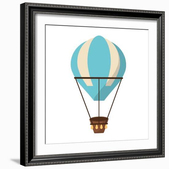 Isolated Hot Air Balloon Design-Jemastock-Framed Art Print