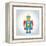 Isolated Robot Toy on White, Illustration-Lar-Framed Stretched Canvas