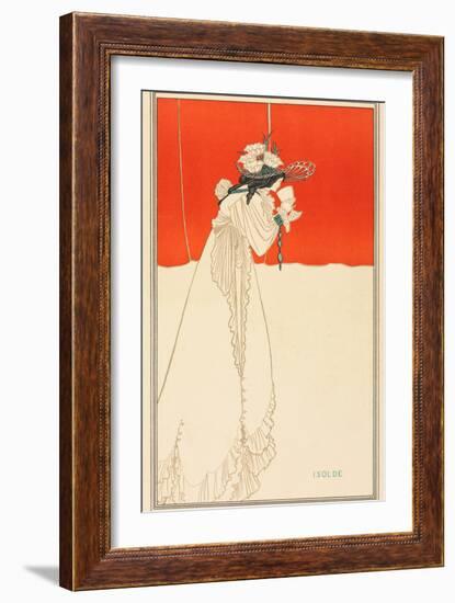 Isolde, 1895 (Colour Lithograph)-Aubrey Beardsley-Framed Giclee Print