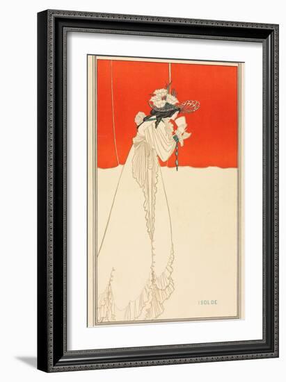 Isolde, 1895 (Colour Lithograph)-Aubrey Beardsley-Framed Giclee Print