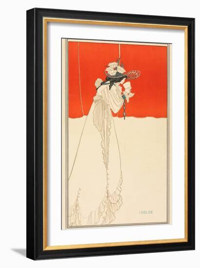 Isolde, 1895 (Colour Lithograph)-Aubrey Beardsley-Framed Giclee Print