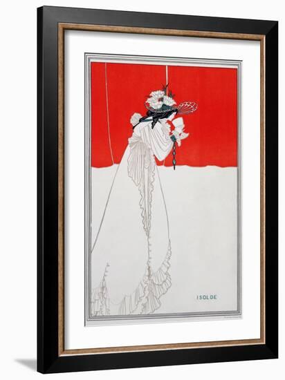 Isolde, Illustration from The Studio, 1895-Aubrey Beardsley-Framed Giclee Print