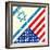 Israel And American Grunge Flag-TINTIN75-Framed Art Print