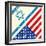 Israel And American Grunge Flag-TINTIN75-Framed Art Print