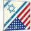 Israel And American Grunge Flag-TINTIN75-Mounted Art Print