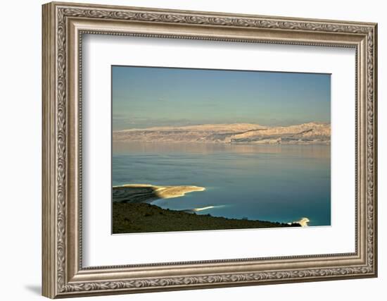 Israel, Dead Sea, along the read on the Israeli side, Jordan across the body of water-Michele Molinari-Framed Photographic Print