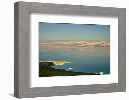 Israel, Dead Sea, along the read on the Israeli side, Jordan across the body of water-Michele Molinari-Framed Photographic Print