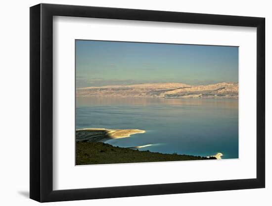 Israel, Dead Sea, along the read on the Israeli side, Jordan across the body of water-Michele Molinari-Framed Photographic Print