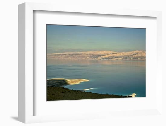 Israel, Dead Sea, along the read on the Israeli side, Jordan across the body of water-Michele Molinari-Framed Photographic Print