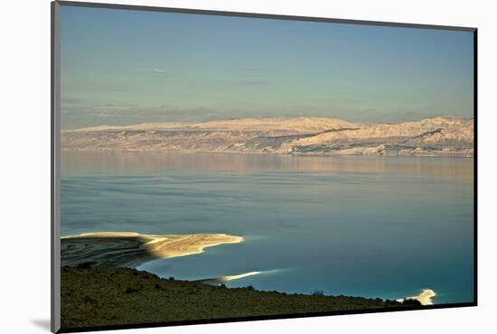 Israel, Dead Sea, along the read on the Israeli side, Jordan across the body of water-Michele Molinari-Mounted Photographic Print