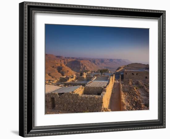 Israel, Dead Sea, Masada View of the Masada Plateau-Walter Bibikow-Framed Photographic Print