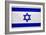 Israel Flag Design with Wood Patterning - Flags of the World Series-Philippe Hugonnard-Framed Art Print