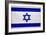 Israel Flag Design with Wood Patterning - Flags of the World Series-Philippe Hugonnard-Framed Art Print