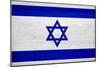 Israel Flag Design with Wood Patterning - Flags of the World Series-Philippe Hugonnard-Mounted Art Print