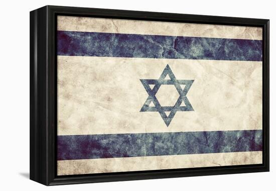 Israel Grunge Flag. Vintage, Retro Style. High Resolution, Hd Quality. Item from My Grunge Flags Co-Michal Bednarek-Framed Premier Image Canvas