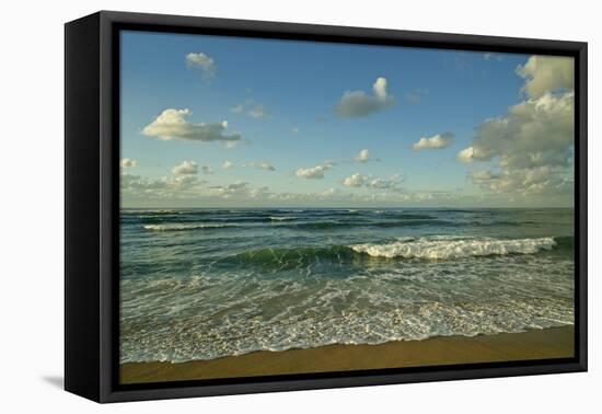 Israel, Haifa. Beaches and Mediterranean sea-Michele Molinari-Framed Premier Image Canvas