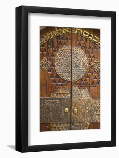 Israel, Jerusalem, Jewish Quarter, Synagogue door-Jane Sweeney-Framed Photographic Print