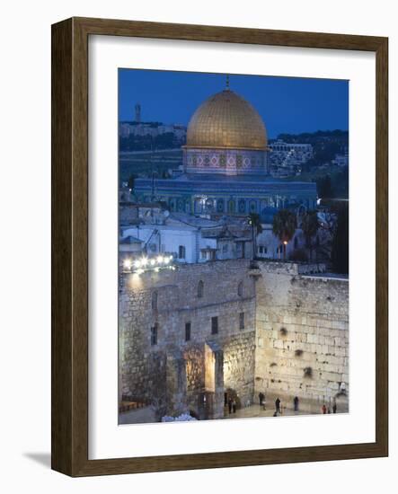 Israel, Jerusalem, Old City, Jewish Quarter of the Western Wall Plaza-Walter Bibikow-Framed Photographic Print